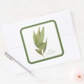 FRESH BAY LEAVES Grote Vierkante Stickers - Groen (Envelop)