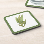 FRESH BAY LEAVES Hard Plastic Onderzetters - tekst (Linkerzijde)