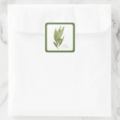 FRESH BAY LEAVES Kleine Vierkante Stickers - Groen (Tas)