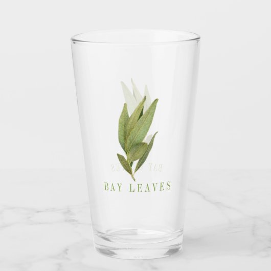 FRESH BAY LEAVES Pint Drink Glas (Voorkant)