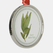 FRESH BAY LEAVES Premium Rond Ornament (Rechts)