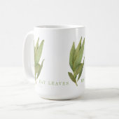 FRESH BAY LEAVES Tall White Mok (Voorkant links)