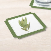 FRESH BAY LEAVES Ticket Paper Onderzetter - tekst (Gekanteld)