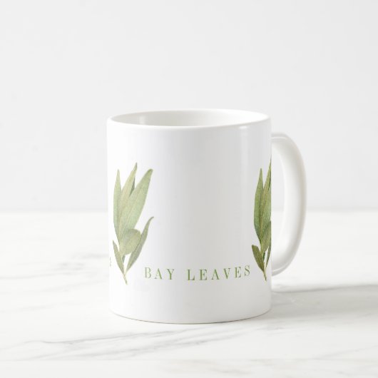 FRESH BAY LEAVES Witte Mok (Voorkant rechts)