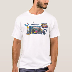 Fresh Beats Boombox Hip Hop Retro 90s Muziek   T-shirt