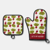 Fresh Beet Collectie Wit Ovenwant & Pannenlap Set (Voorkant)