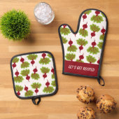 Fresh Beet Collectie Wit Ovenwant & Pannenlap Set (Top down)