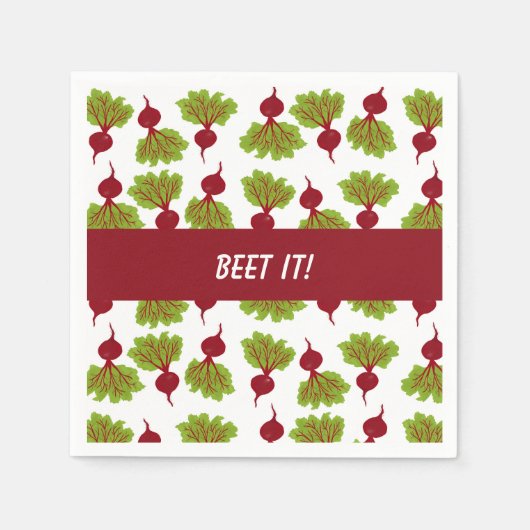 Fresh Beet Collectie Wit Servet (Voorkant)