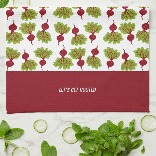 Fresh Beet Collectie Wit Theedoek (Gevouwen)