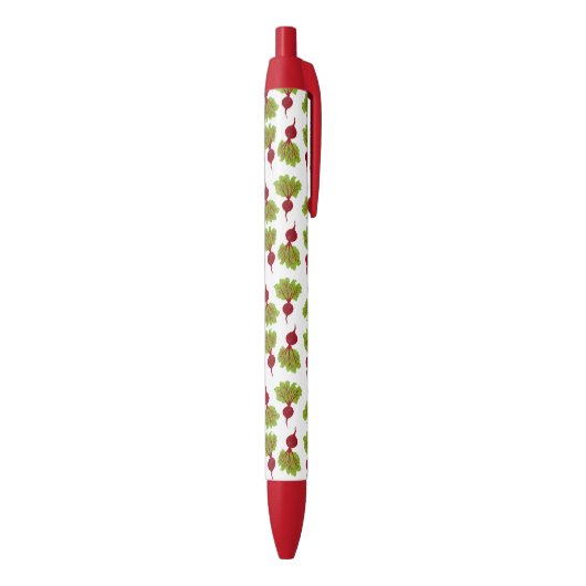 Fresh Beet Collection White Zwarte Inkt Pen (Achterkant (Verticaal))
