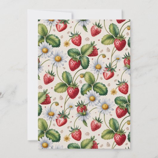 Fresh Berry Gingham Baby Shower Kaart (Achterkant)