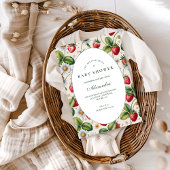 Fresh Berry Gingham Baby Shower Kaart