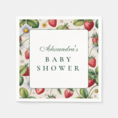 Fresh Berry Gingham Baby Shower Servet (Voorkant)