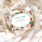 Fresh Berry Gingham Diapper Raffle Informatiekaartje