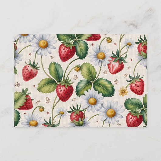 Fresh Berry Gingham Diapper Raffle Informatiekaartje (Achterkant)