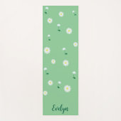 Fresh Bloom – Elegante Groene Zazzle Yogamat (Voorkant)