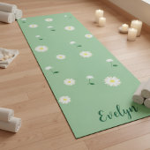 Fresh Bloom – Elegante Groene Zazzle Yogamat