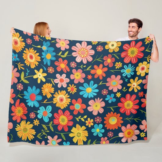 Fresh Blossom Energy 60x80 Fleece Deken (In situ)