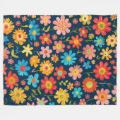 Fresh Blossom Energy 60x80 Fleece Deken (Voorkant (Horizontaal))