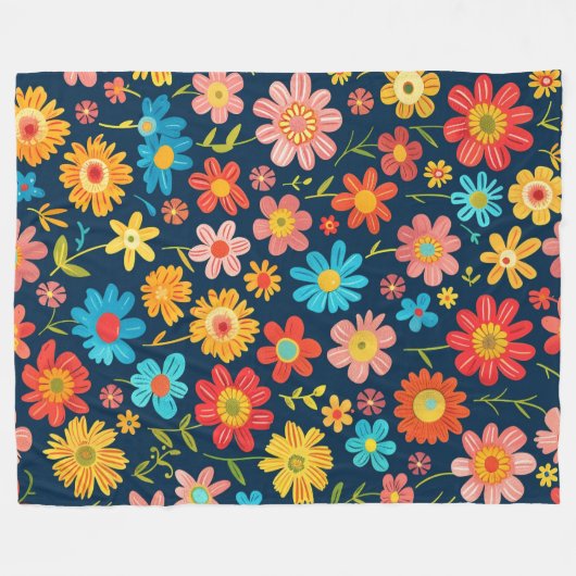 Fresh Blossom Energy 60x80 Fleece Deken (Voorkant (Horizontaal))