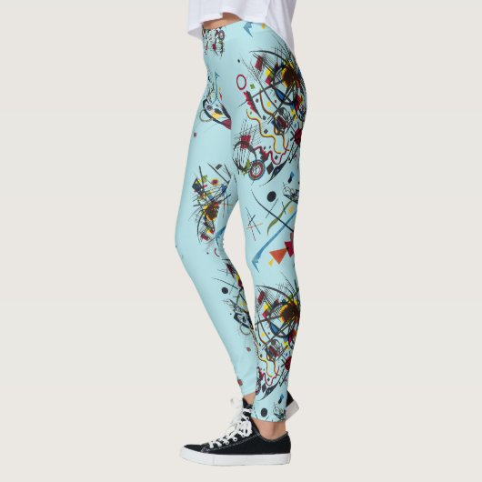 Fresh Blue Abstract Pattern Leggings (Links)