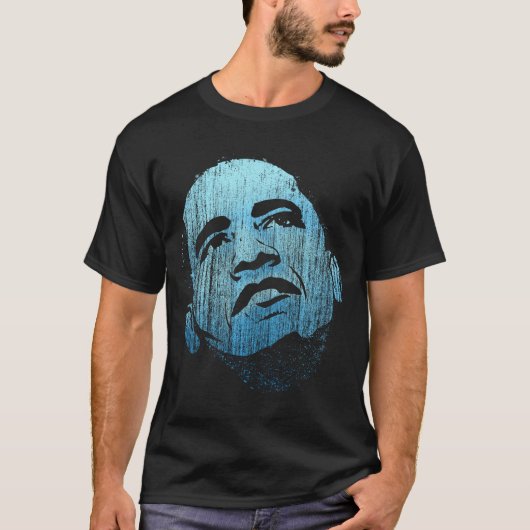 Fresh Blue Barack Obama T-Shirt (Voorkant)