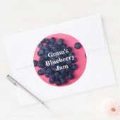 Fresh Blueberries Custom Blueberry Jam Ronde Sticker (Envelop)