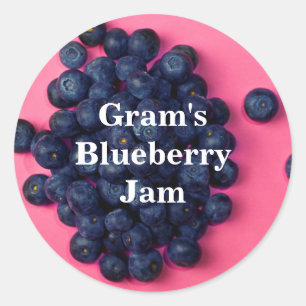Fresh Blueberries Custom Blueberry Jam Ronde Sticker
