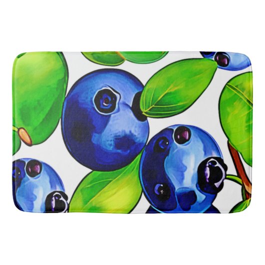 Fresh Blueberry Art Badmat (Voorkant)