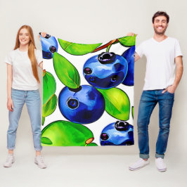 Fresh Blueberry Art Fleece Deken