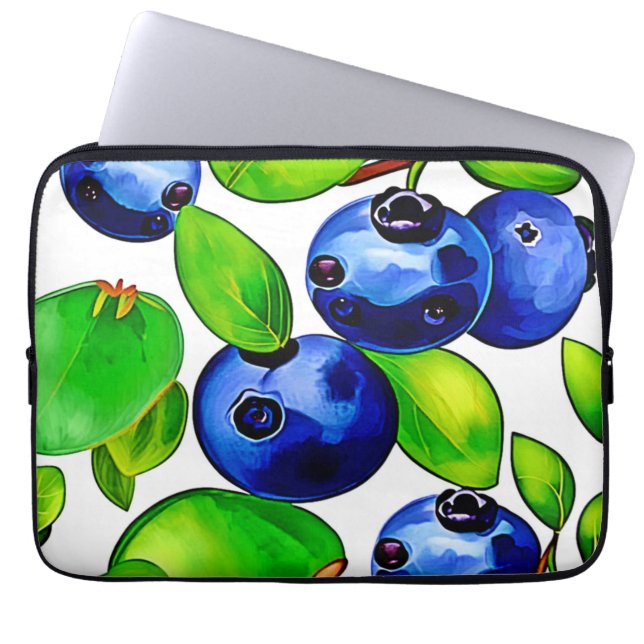 Fresh Blueberry Art Laptop Sleeve (Voorkant)