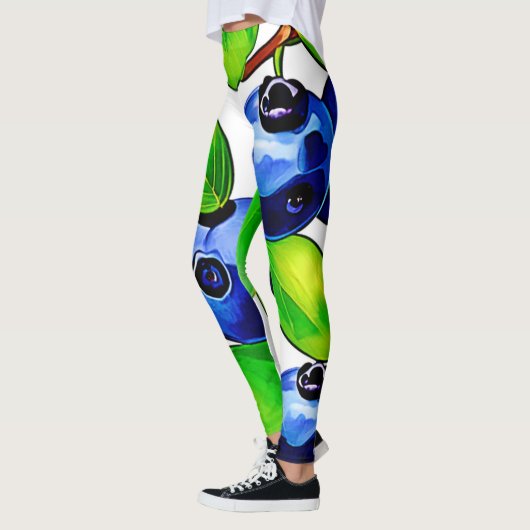 Fresh Blueberry Art Leggings (Links)