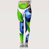 Fresh Blueberry Art Leggings (Voorkant)