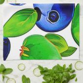 Fresh Blueberry Art Theedoek (Gevouwen)