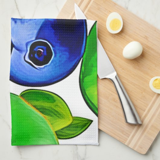 Fresh Blueberry Art Theedoek (Quarter Fold)