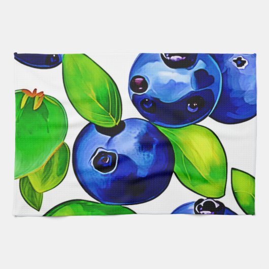 Fresh Blueberry Art Theedoek (Horizontaal)