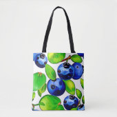 Fresh Blueberry Art Tote Bag (Voorkant)