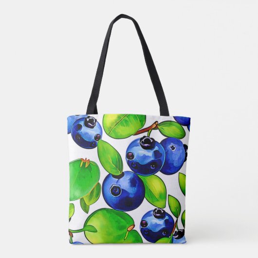 Fresh Blueberry Art Tote Bag (Achterkant)