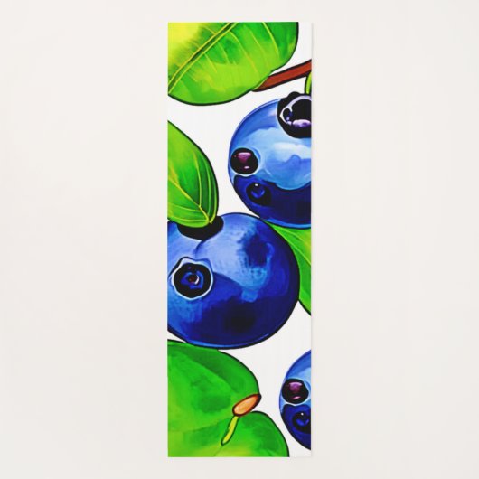 Fresh Blueberry Art Yogamat (Achterkant)