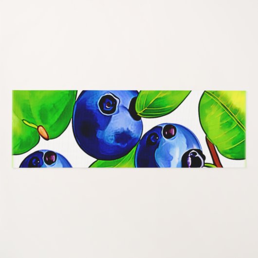 Fresh Blueberry Art Yogamat (Voorkant (horizontaal))