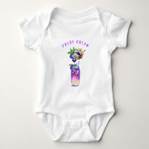 Fresh Blueberry Drink Baby Bodysuit - aangepaste t