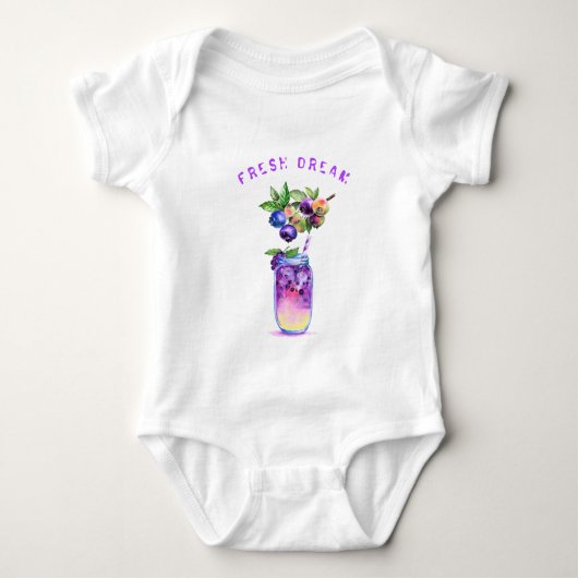 Fresh Blueberry Drink Baby Bodysuit - aangepaste t (Voorkant)