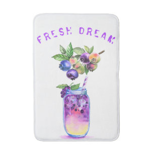 Fresh Blueberry Drink Badmat - Aangepaste tekst