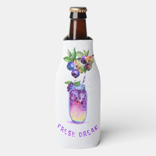Fresh Blueberry Drink Bottle Cooler - Aangepaste t (Fles Voorkant)