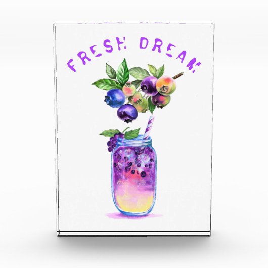 Fresh Blueberry Drink fotoblok - aangepaste tekst (Voorkant)