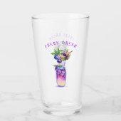 Fresh Blueberry Drink Glass - aangepaste tekst Glas (Achterkant)