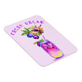 Fresh Blueberry Drink Magnet - Aangepaste tekst Magneet (Rechterzijde)