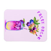 Fresh Blueberry Drink Magnet - Aangepaste tekst Magneet (Horizontaal)