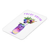 Fresh Blueberry Drink Magnet Gift - Aangepaste tek Magneet (Linkerzijde)