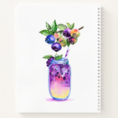 Fresh Blueberry Drink Notitieboek - aangepaste tek (Achterkant)